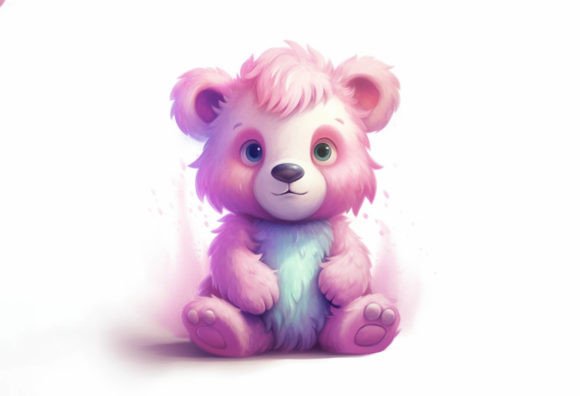 Adorable Bear Kawaii Animal Digital Wall Art for Your Projects