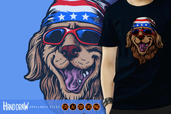 American Animal Funny Dog: The Vector Illustration for Creative Projects