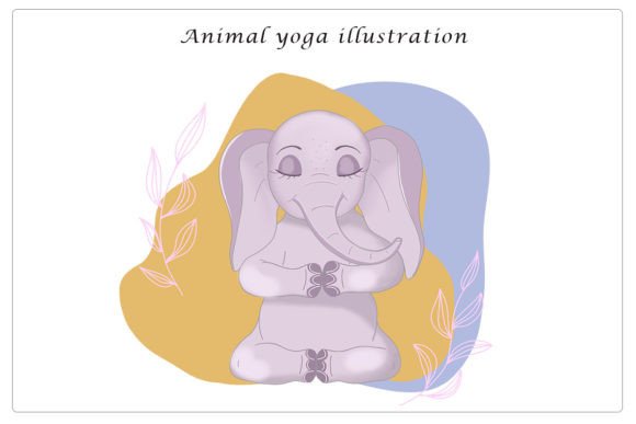 Animal Yoga Meditation Illustration PNG: A Designer's Asset