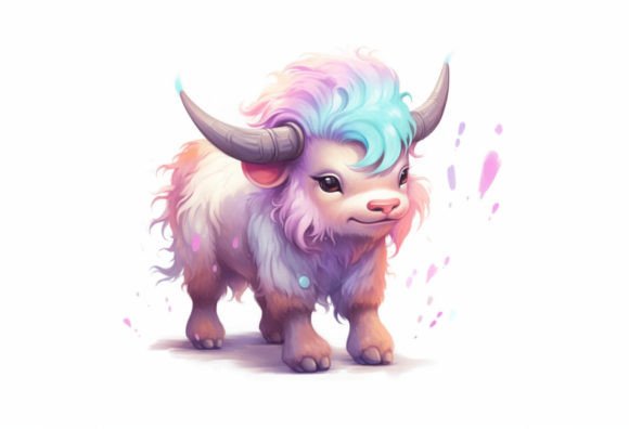 Bison Kawaii Animal: A Playful Asset for Modern Designers