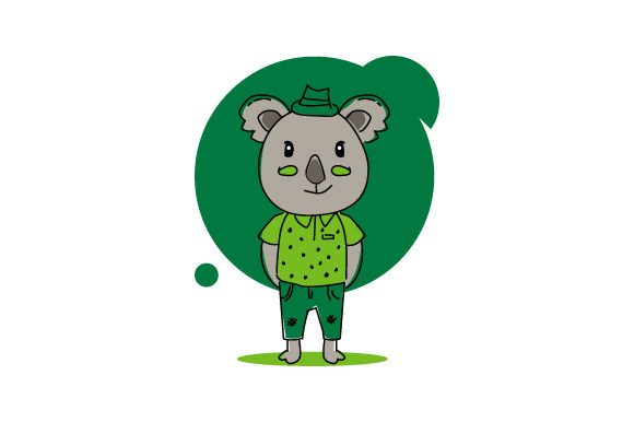 Cartoon Baby Animal Koala with Uniform: Design Guide