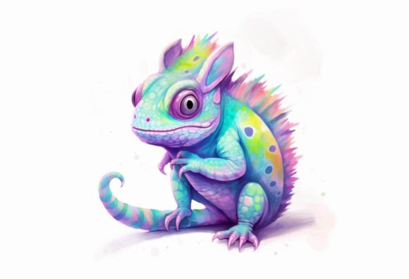 Chameleon Kawaii Animal: Your Playful Design Companion
