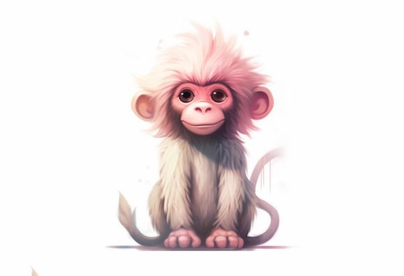 Charm Meets Cuteness: The Baboon Kawaii Animal