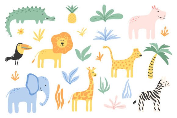Childish Hand Drawn Set of Jungle Animal: A Creative’s Guide