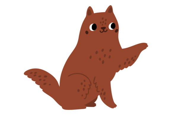 Cute Cat Drawing: A Playful Pet Animal Character for Design