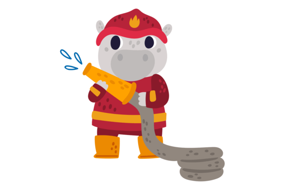 Hippo with Firefighter Hose: The Creative Asset That Ignites Engagement