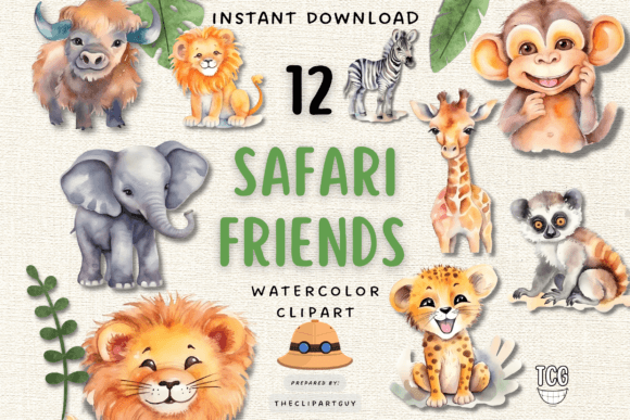 Safari Animal Friends Watercolor Clipart: A Designer's Guide