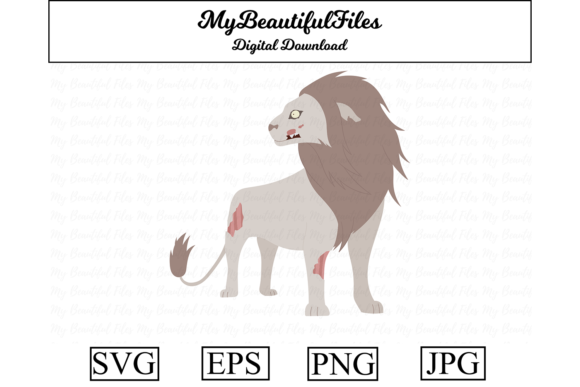 Unleash Primal Energy with the Zombie Animal - Lion Illustration